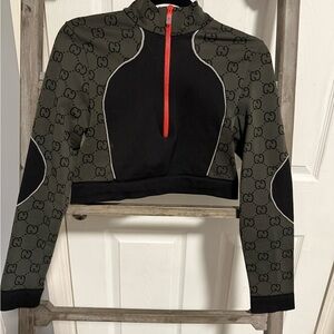 Gucci Black and Gray Women's Top